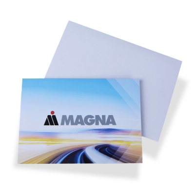 Magna onboarding welcome card with envelope